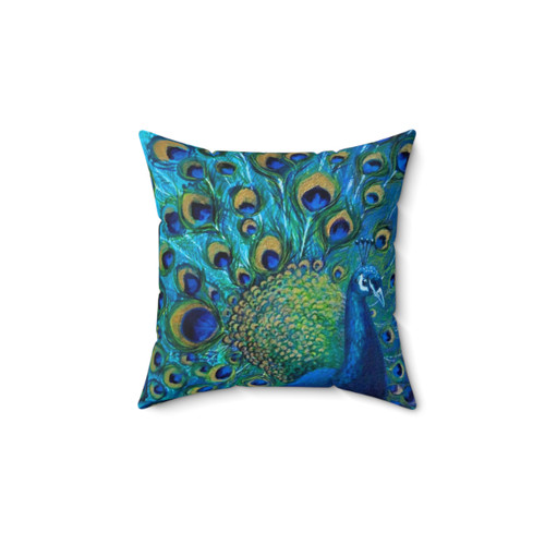Peacock Blues Decorative Pillow