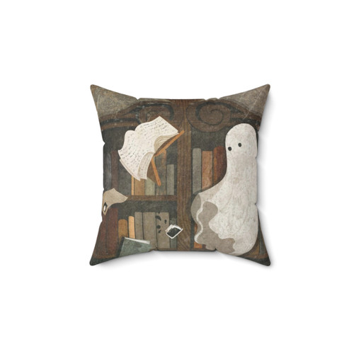 Creepy paranormal library pillow