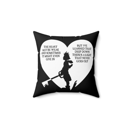 Kingdom Hearts Sora Quote Decorative Pillow