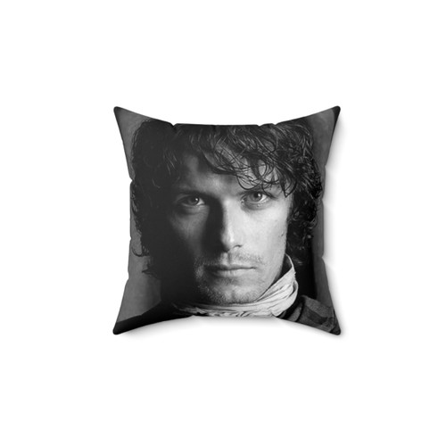 JAMIE Outlander Pillow featuring Sam Heughan as Jamie Fraser