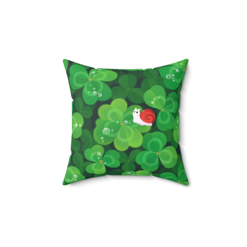 Happy Lucky Snail Decorative Pillow