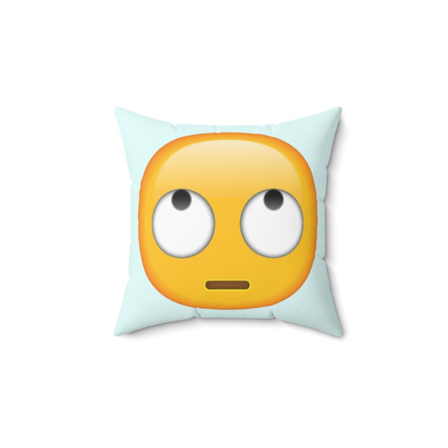 Rolling Eyes Emoji Decorative Pillow