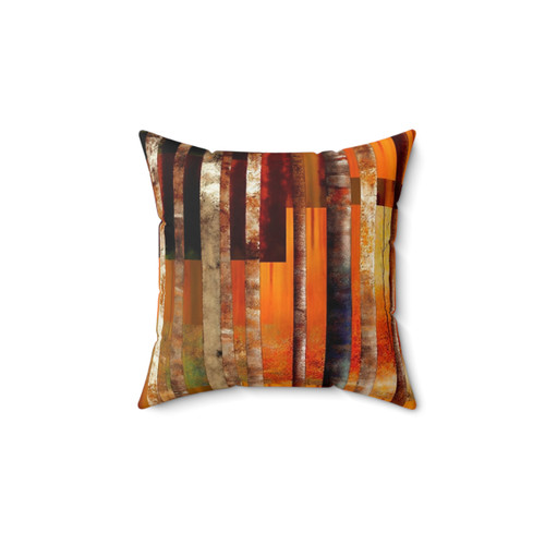 Abstract Forest Stripes Decorative Throw Pillow