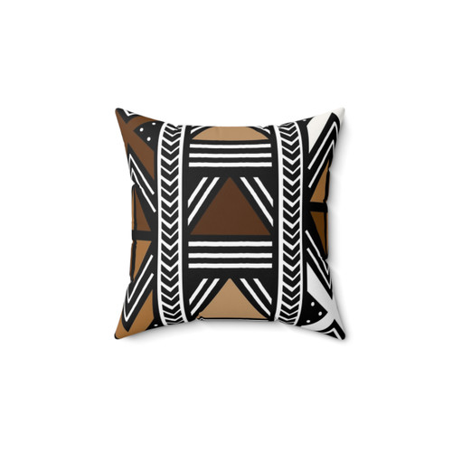 African Mud Cloth Pillow with Bogolan Design
