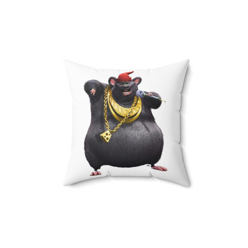 Biggie Cheese Pillow - Funny Rapper Meme Home Decor