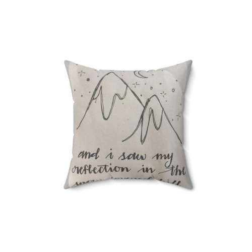 Soft Landslide Pillow with Fleetwood Mac Lyrics