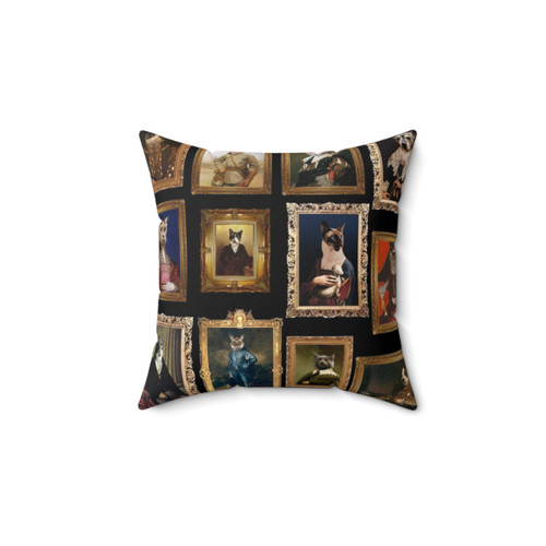 Baroque Pet Portrait Gallery Pillow