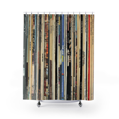 Classic Rock Vinyl Records Shower Curtain