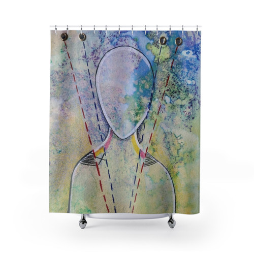 Divisional Self-Cleaning Shower Curtain