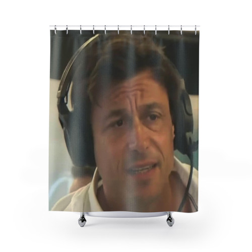 Confused Toto Wolff Formula 1 Shower Curtains