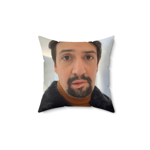 Manuel Miranda Lip Bite Meme Throw Pillow
