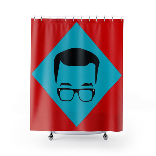 House of Games-themed shower curtain with colorful game show graphics