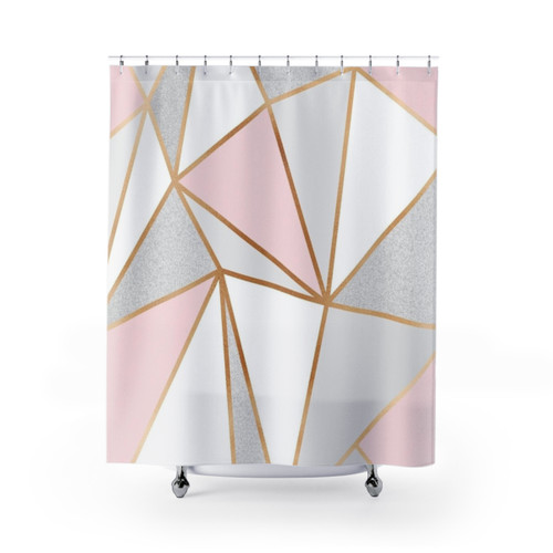 Modern Abstract Geometric Shower Curtain