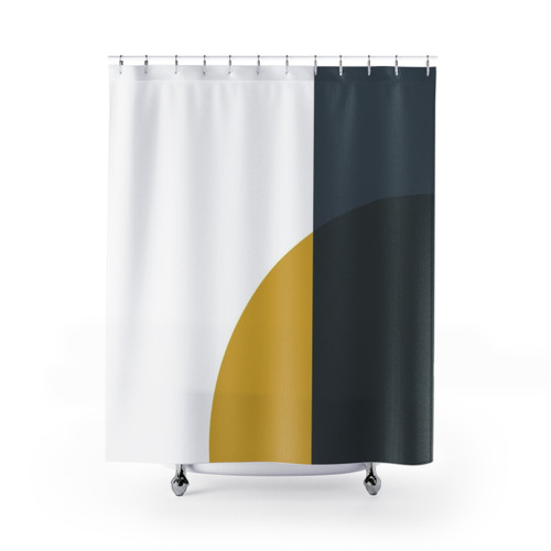 Abstract Geometric Minimalist Shower Curtains