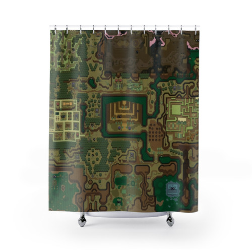 LttP: Dark World Map Shower Curtains