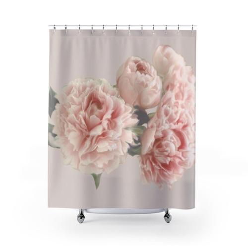 Vintage Floral Peonies Shower Curtains