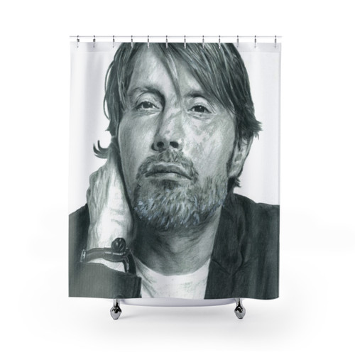 Mads Mikkelsen Themed Shower Curtains for Bathroom Decor