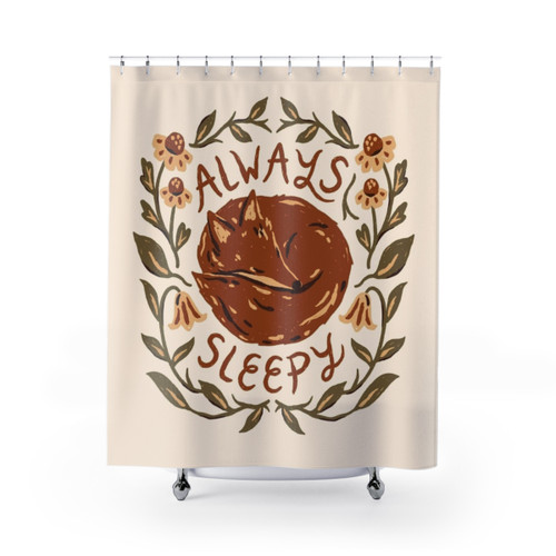 Sleepy Fox Shower Curtain