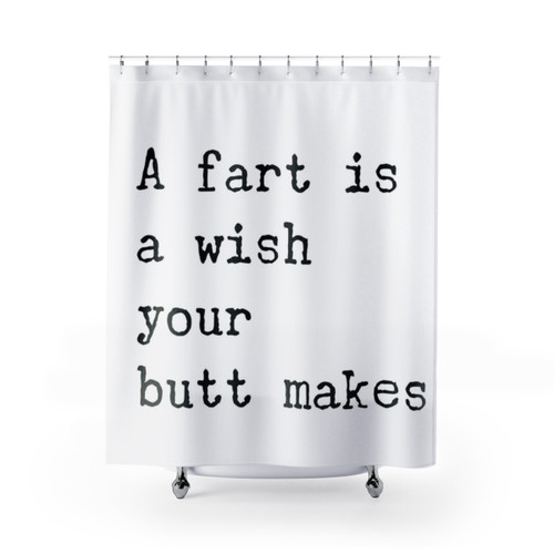 Funny Fart Themed Shower Curtain