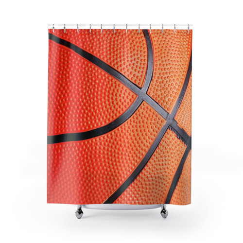 Basketball Themed Shower Curtain
