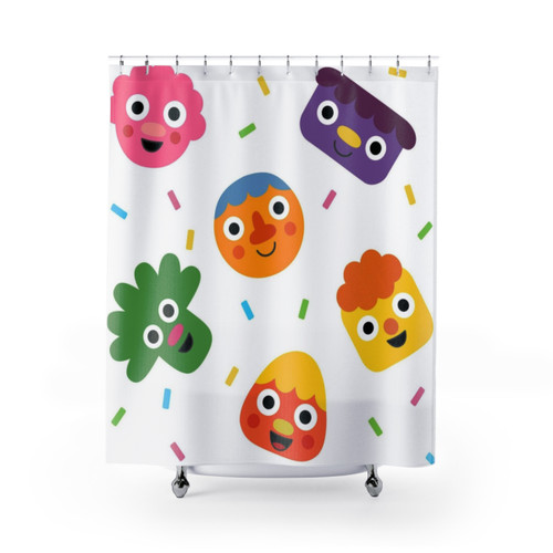 Pattern 01 Kids Shower Curtains by Noodle & Pals