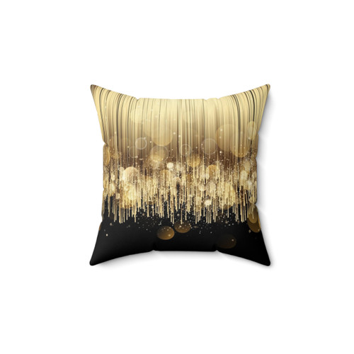 Black and Gold Decorative Pillow