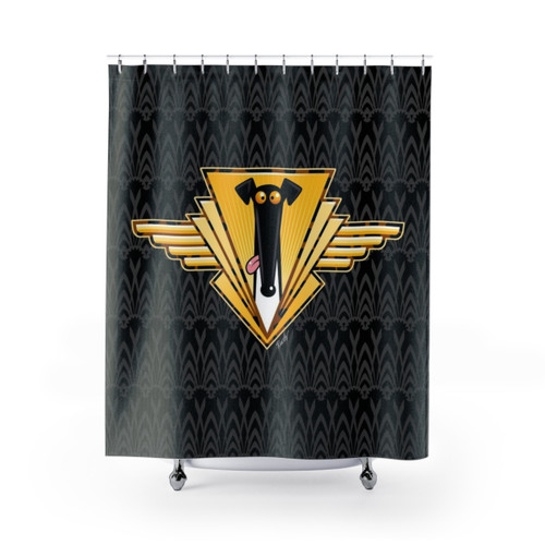 Derp Deco Cartoon Dog Shower Curtains