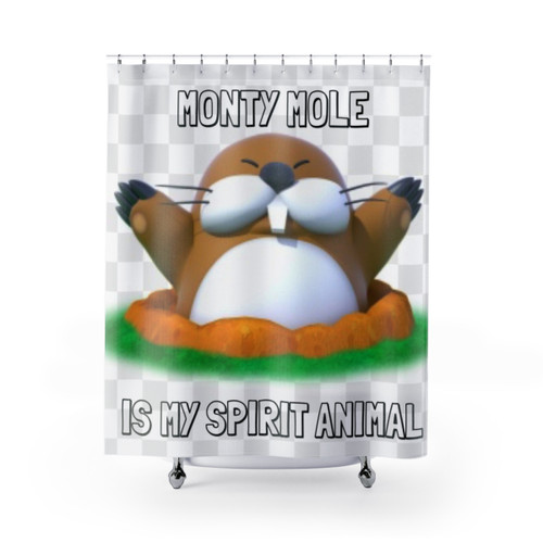 Monty Mole Shower Curtains - Whimsical Bathroom Decor