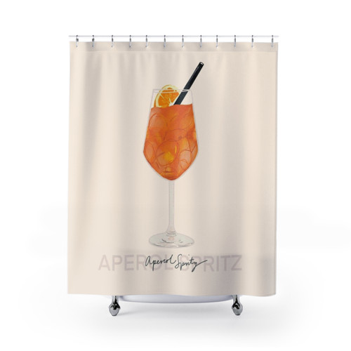 Aperol Spritz Graphic Shower Curtains