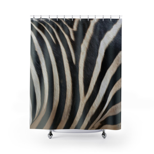 Zebra print shower curtains