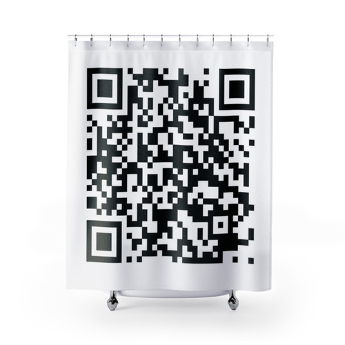 QrCode Rick Astley Shower Curtain