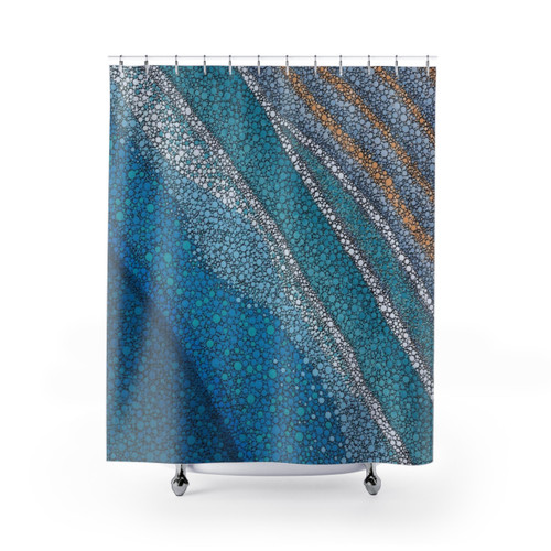 Aboriginal Art With The Tides Shower Curtain