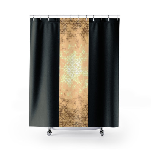 Elegant gold and black design shower curtain