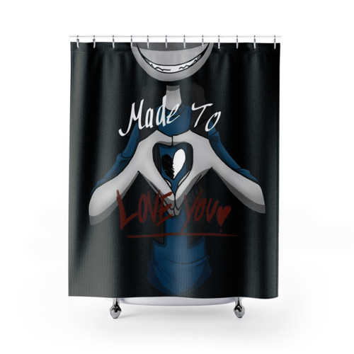 Love-themed shower curtains