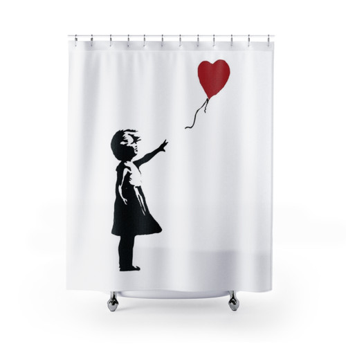 Banksy Girl With Balloon Shower Curtains