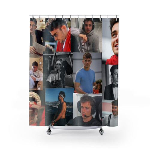 Charles Leclerc Shower Curtains | F1 Fan Art