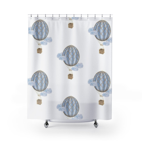 Vintage Hot Air Balloon Shower Curtains