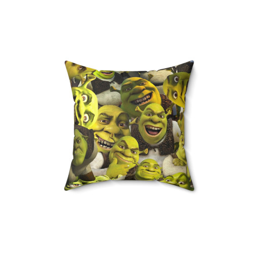 Shrek Collage Themed Decorative Pillow