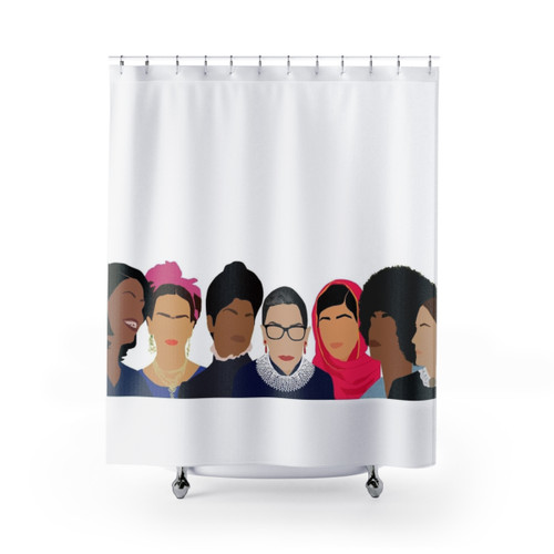 Feminist Shower Curtains featuring Squad Goals and Iconic Women
