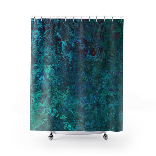 Shimmering Ocean Blue Shower Curtains