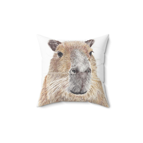 Capybara Portrait Throw Pillow