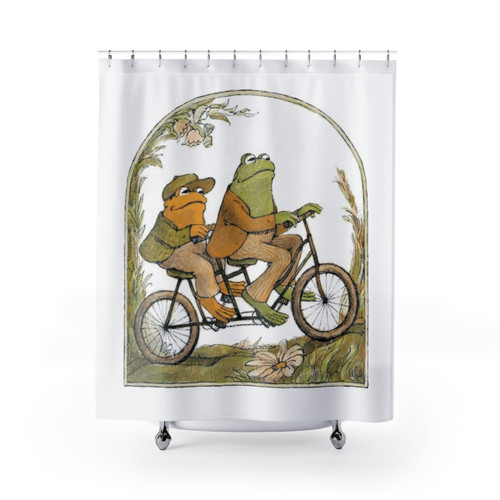Frog and Toad Themed Shower Curtain