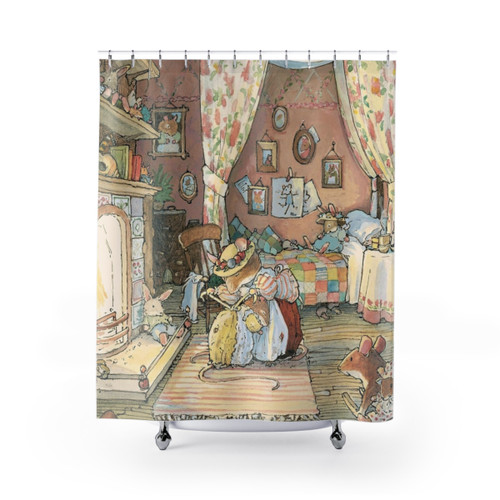 Brambly Hedge Shower Curtain featuring Lady Woodmouse and Primrose