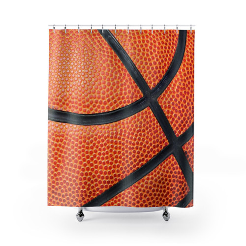 Basketball Throw Shower Curtain