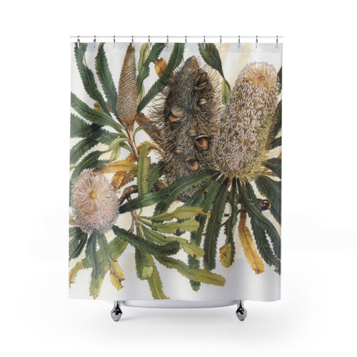 Banksia Serrata Flower Shower Curtain