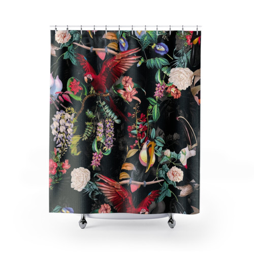 Floral and Birds Shower Curtain