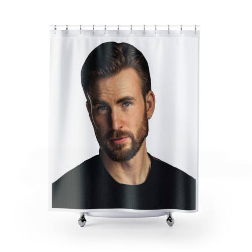 Chris Evans Handsome Actor Shower Curtain