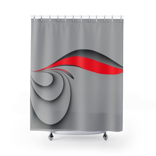 Abstract Swirl Patterned Shower Curtain