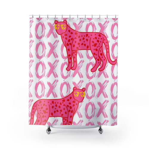 Cheetah Print Shower Curtains - Preppy Bathroom Decor