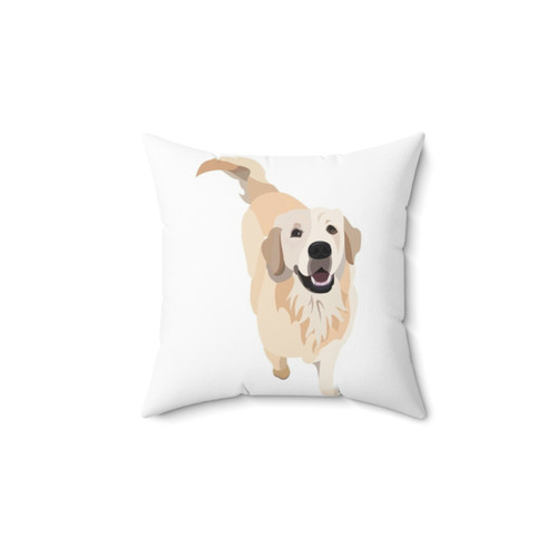 Soft and cuddly golden retriever dog pillow